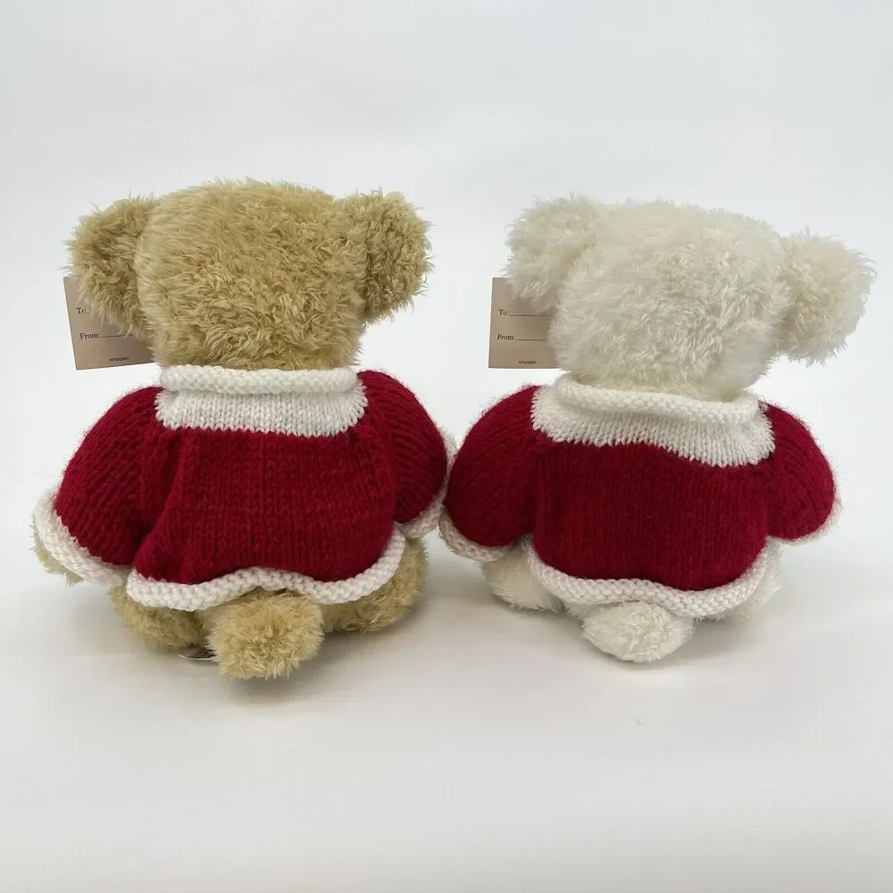 Set of 2 Dan Dee Collector’s Choice Teddy Bears Christmas Holiday Sweaters NWT